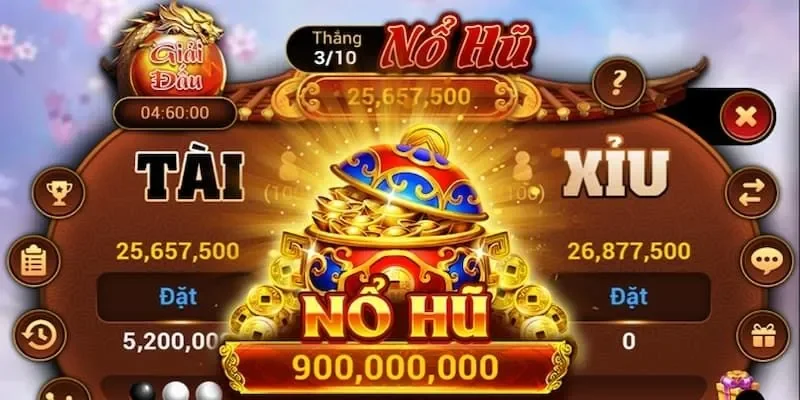 Tài xỉu nổ hũ kết hợp cá cược và jackpot hấp dẫn