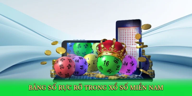 Bảng số rực rỡ trong xổ số miền nam